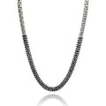 Plated 925 Sterling Silver CZ Italian Mesh Necklace - ITN00042