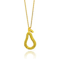 Silver 925 Gold Plated Teardrop Pear CZ Necklace - BGP00438