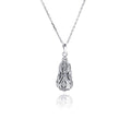 Silver 925 Rhodium Plated Pear Shape CZ Necklace - BGP00440