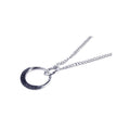 Silver 925 Black Rhodium Plated CZ Necklace - STP00541