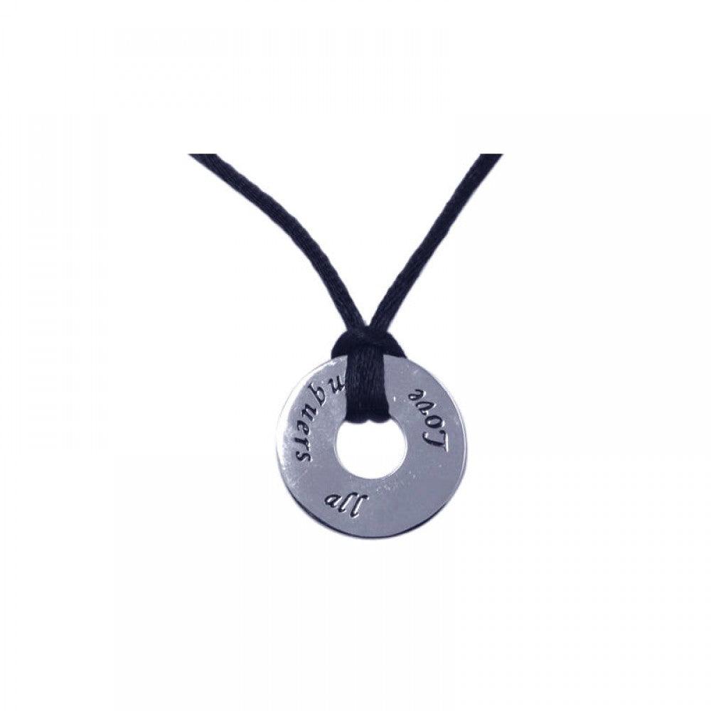 Silver 925 Rhodium Plated Medallion Pendant Necklace - STP00779