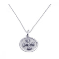 Silver 925 Rhodium Plated Clear CZ Cross Pendant Necklace - STP00895
