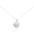 Silver 925 Rhodium Plated Clear CZ Heart Pendant Necklace - STP01042