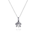 Silver 925 Rhodium Plated Turtle Pendant Necklace - STP01308