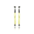 Silver 925 Gold Plated Dangling Mesh Stud Earrings - ITE00046GP