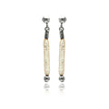 Silver 925 Rose Gold Plated Dangling Mesh Stud Earrings - ITE00046RGP