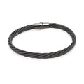 Silver 925 Black Rhodium Plated Twist Italian Bracelet - ITB00009BLK