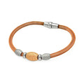 Silver 925 Rose Gold Plated 3 Shiny Beads Italian Bracelet - ITB00083RGP