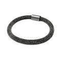 Silver 925 Black Rhodium Plated Bead Italian Bracelet - ITB00091BLCK