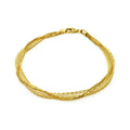 Silver 925 Gold Plated Net Wrap Italian Bracelet - ITB00111GP