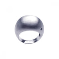 Silver 925 Rhodium Plated CZ Plain Dome Ring - BGR00190