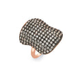 Silver 925 Black Rhodium and Rose Gold Plated 2 Toned Clear Micro Pave Set CZ Ring - BGR00582