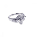 Silver 925 Rhodium Plated Triple CZ Ring - STR00019