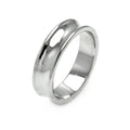 Silver 925 Rhodium Plated High Polished Border Ring - STR00020