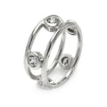 Silver 925 Rhodium Plated 5 CZ Eternity Ring - STR00194