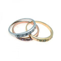 Silver 925 Rhodium, Gold and Rose Gold Plated CZ Stackable Ring Set - STR00491