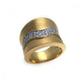 Silver 925 Gold Plated Pave Set CZ Ring - STR00557