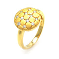Silver 925 Gold Plated CZ Circle Mosaic Ring - STR00585