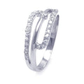 Silver 925 Rhodium Plated CZ Attached Ring - STR00668