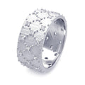 Silver 925 Rhodium Plated Matte Finish CZ Eternity Ring - STR00827