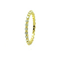 Silver 925 Gold Plated Clear CZ Stackable Eternity Ring - BGR00728